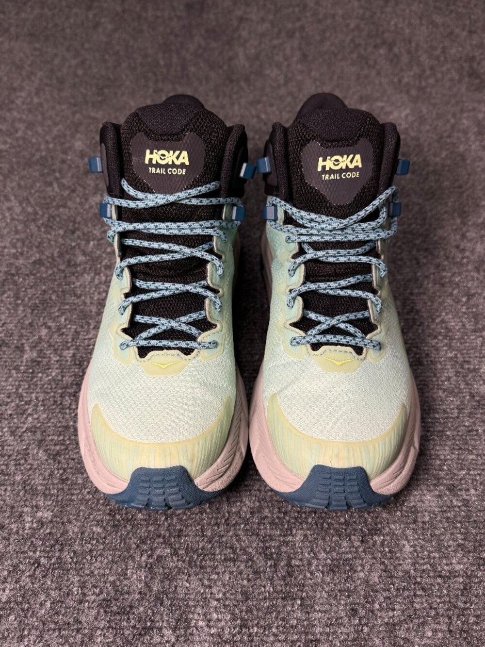 HOKA Trail Code GTX Blue Glass Coastal Hiking Boots Women’s 7 Waterproof